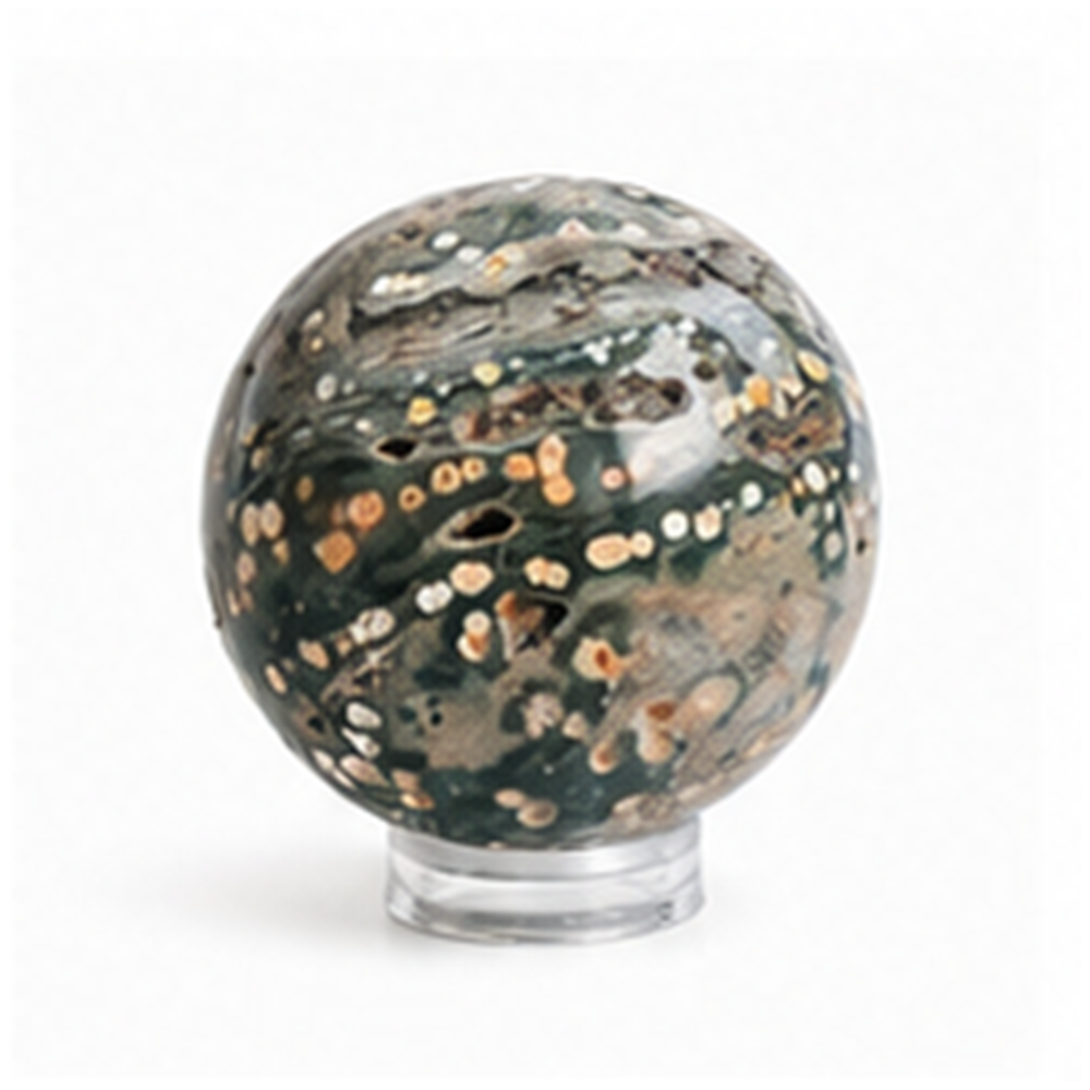 Ocean jasper sphere product mockup