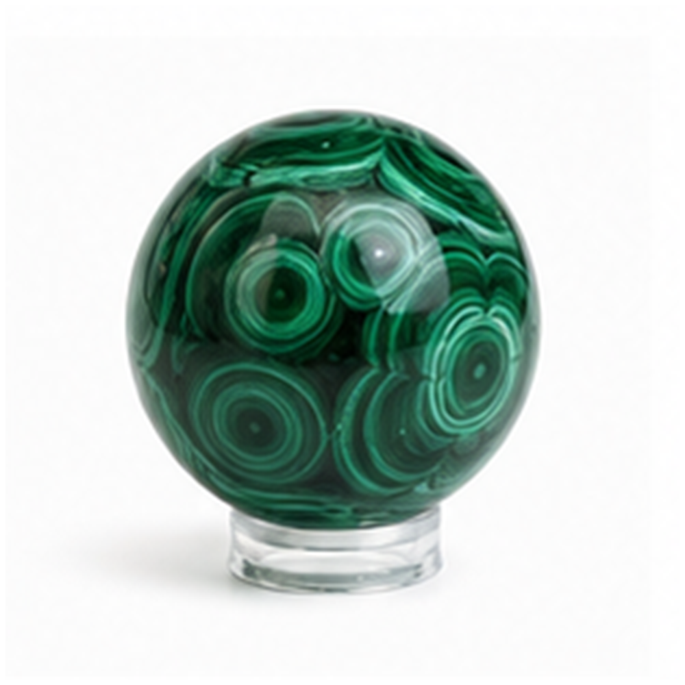 Malachite sphere product mockup