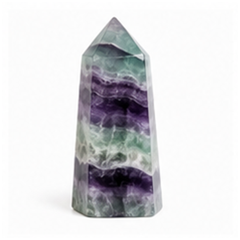 Rainbow fluorite tower product mockup