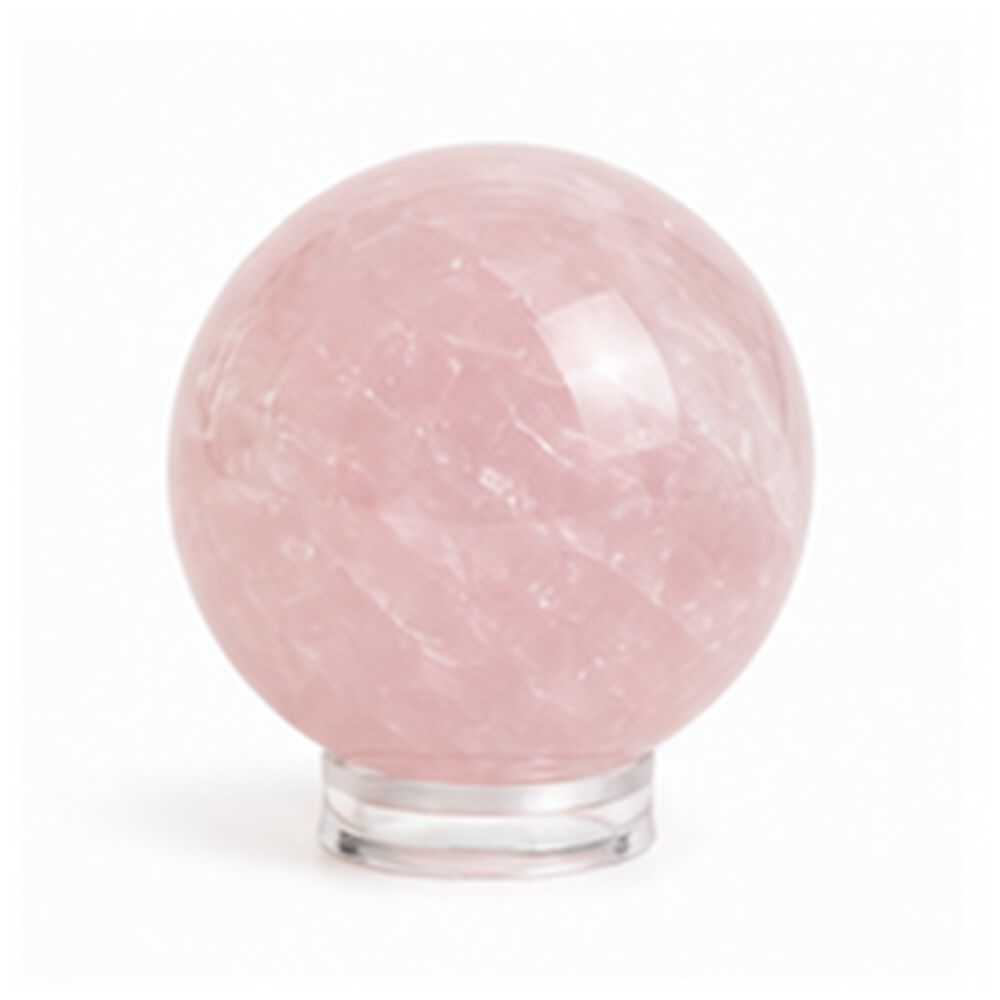 Rose quartz sphere product mockup