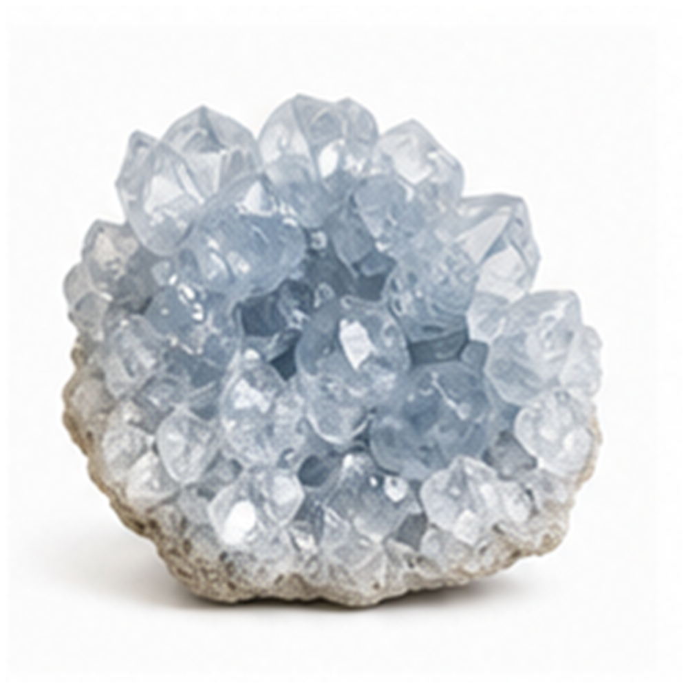 Celestite cluster product mockup