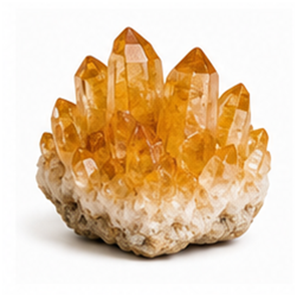 Citrine cluster product mockup