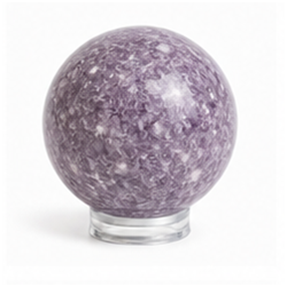 Lepidolite sphere product mockup
