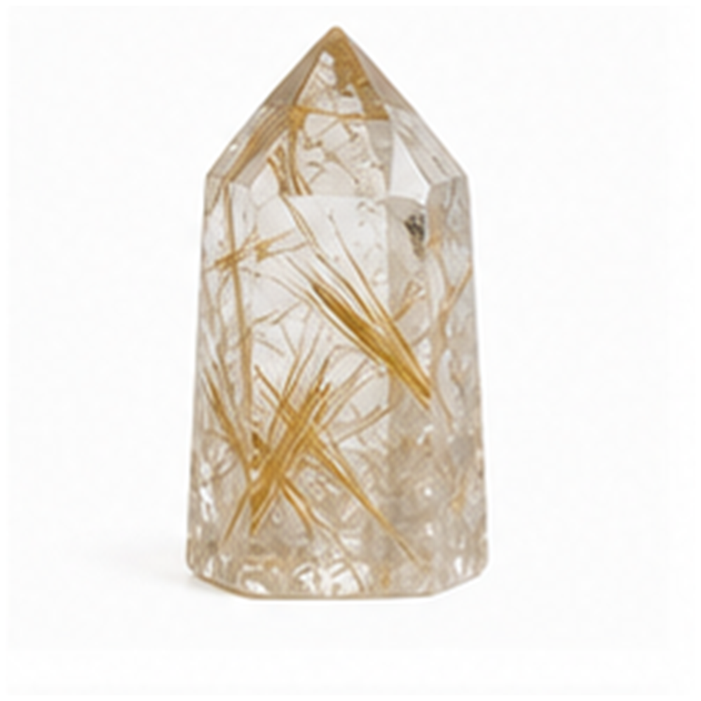 Rutilated quartz point product mockup